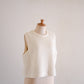 Acrylic Cotton 2-Way Vest Off White