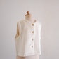 Acrylic Cotton 2-Way Vest Off White