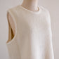 Acrylic Cotton 2-Way Vest Off White