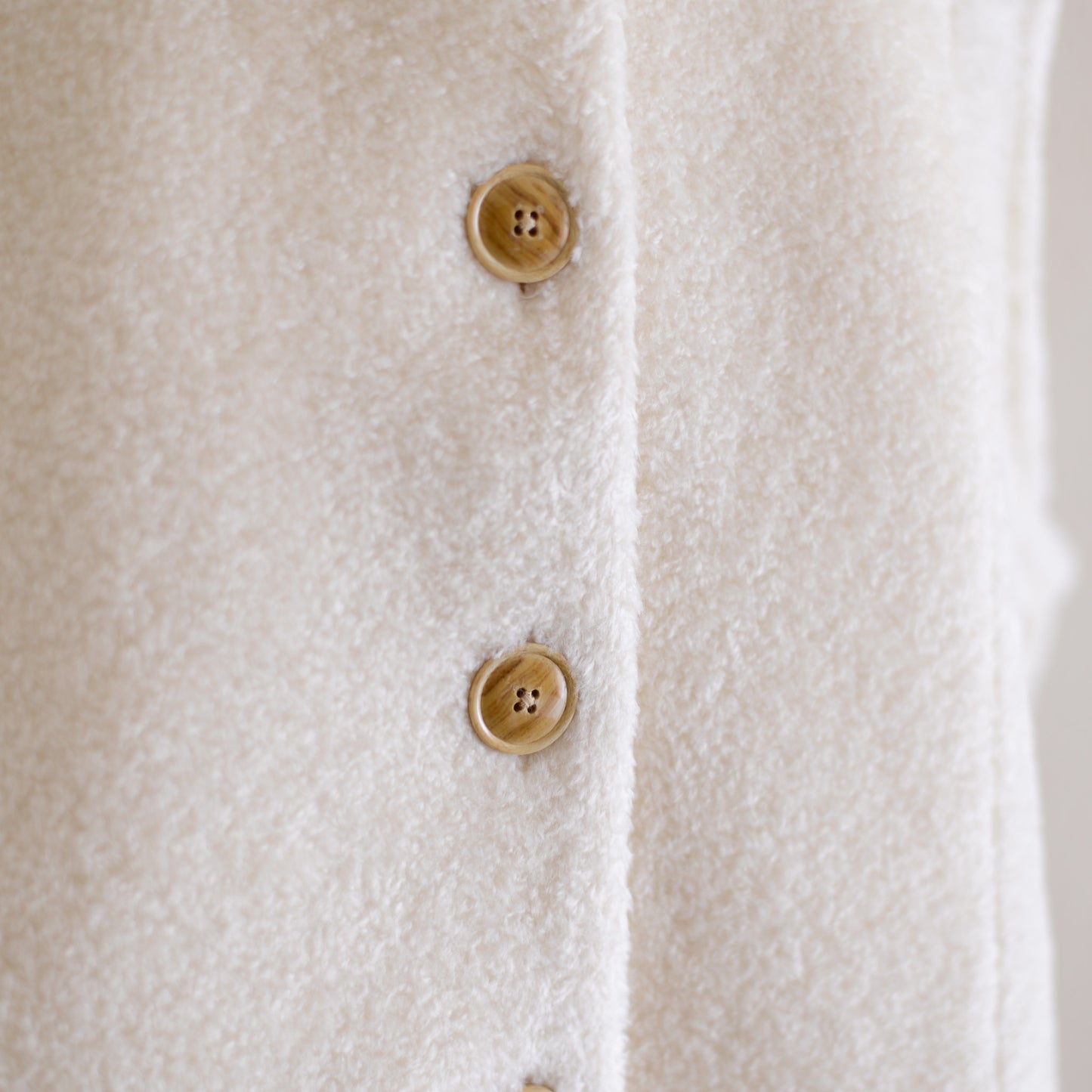 Acrylic Cotton 2-Way Vest Off White