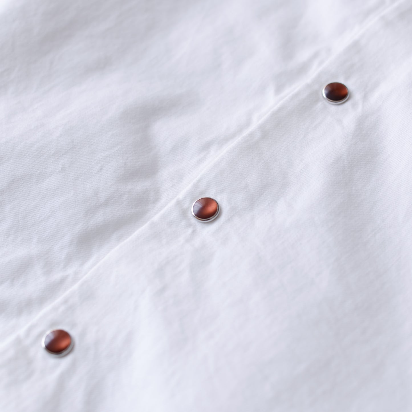 코튼 데님 라운드 컬러 셔츠 Off White