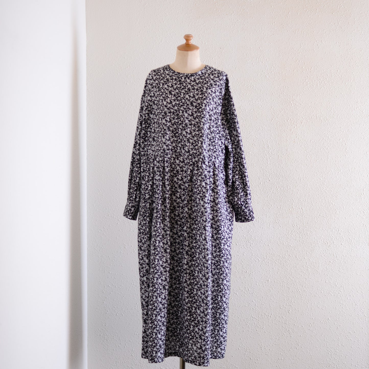 Cotton Cupra Flower Blouse Black