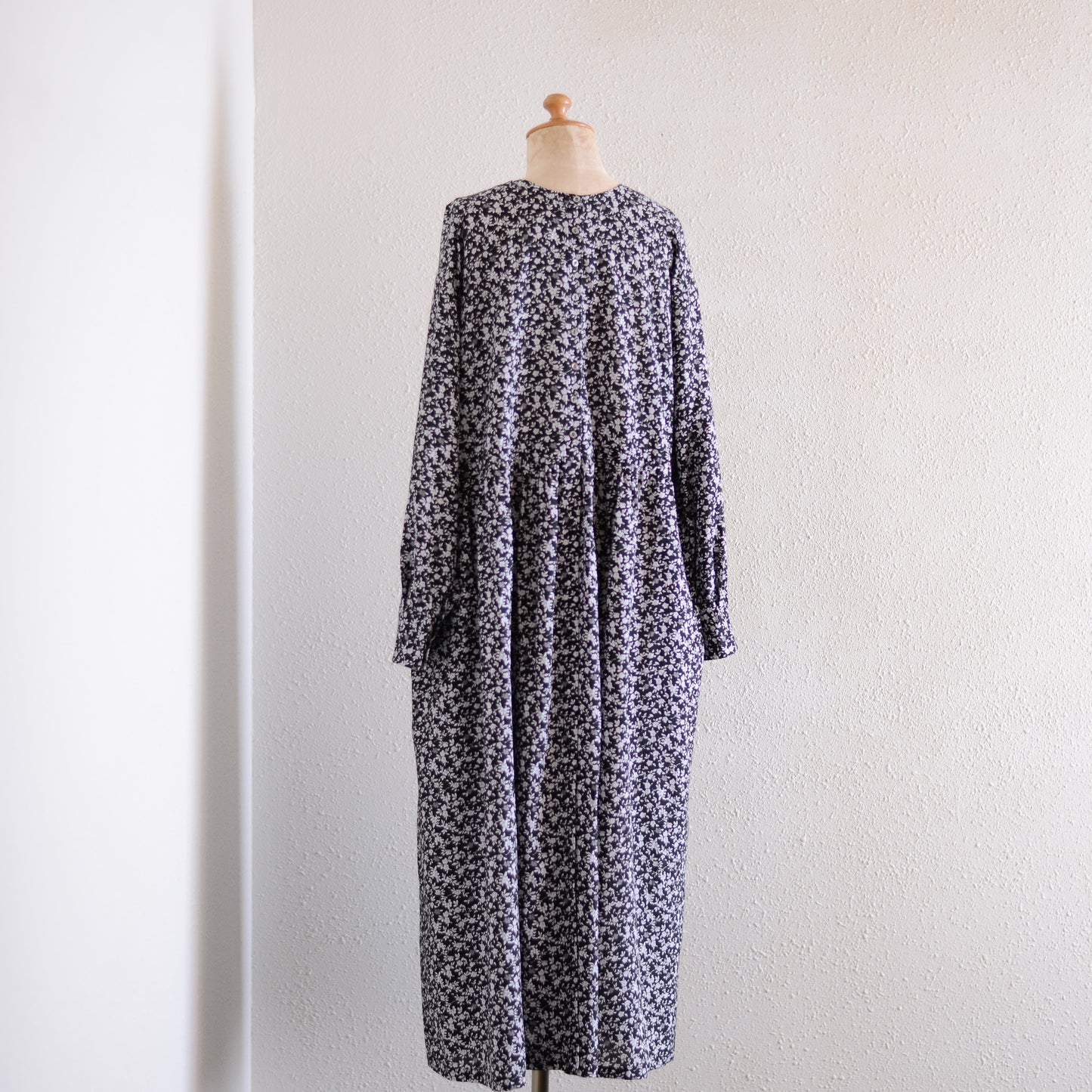 Cotton Cupra Flower Blouse Black