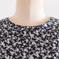 Cotton Cupra Flower Blouse Black
