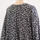 Cotton Cupra Flower Blouse Black