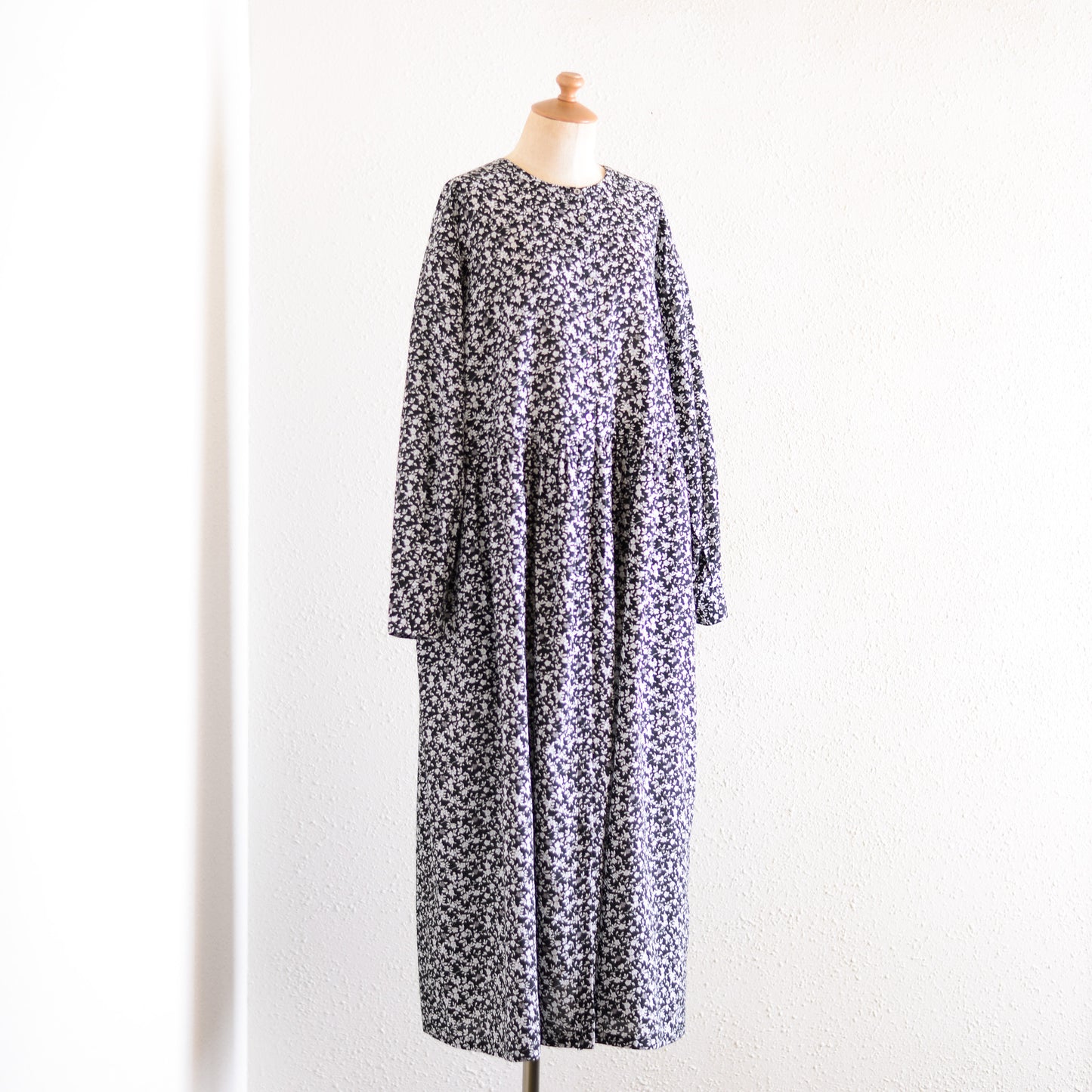 Cotton Cupra Flower Blouse Black