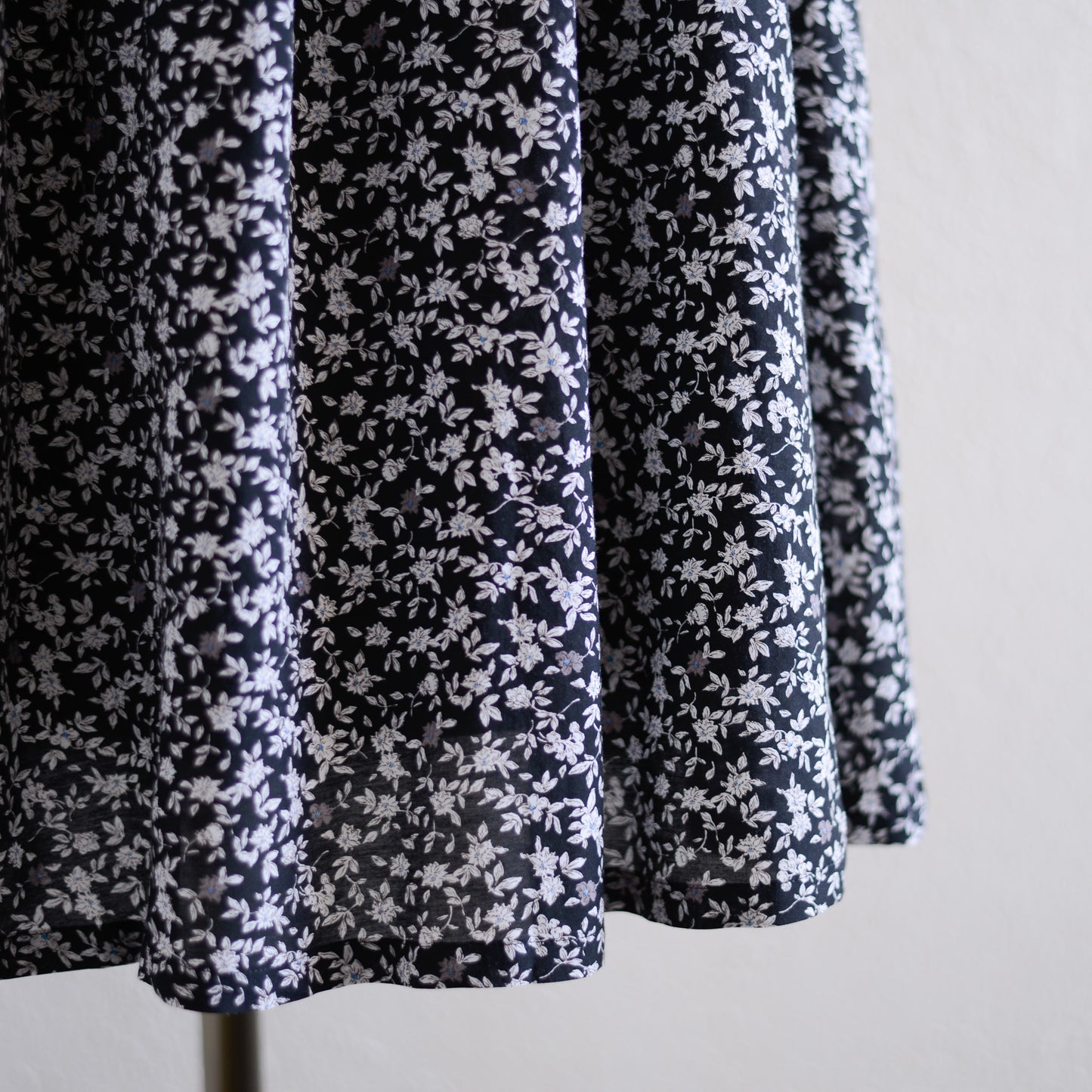 Cotton Cupra Flower Blouse Black