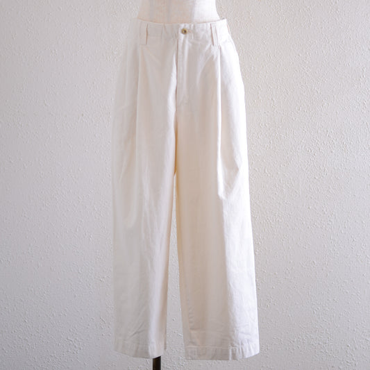Cotton Tapered Chino Pants Ivory