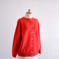 Wool Cashmere 2-Way Cardigan Red
