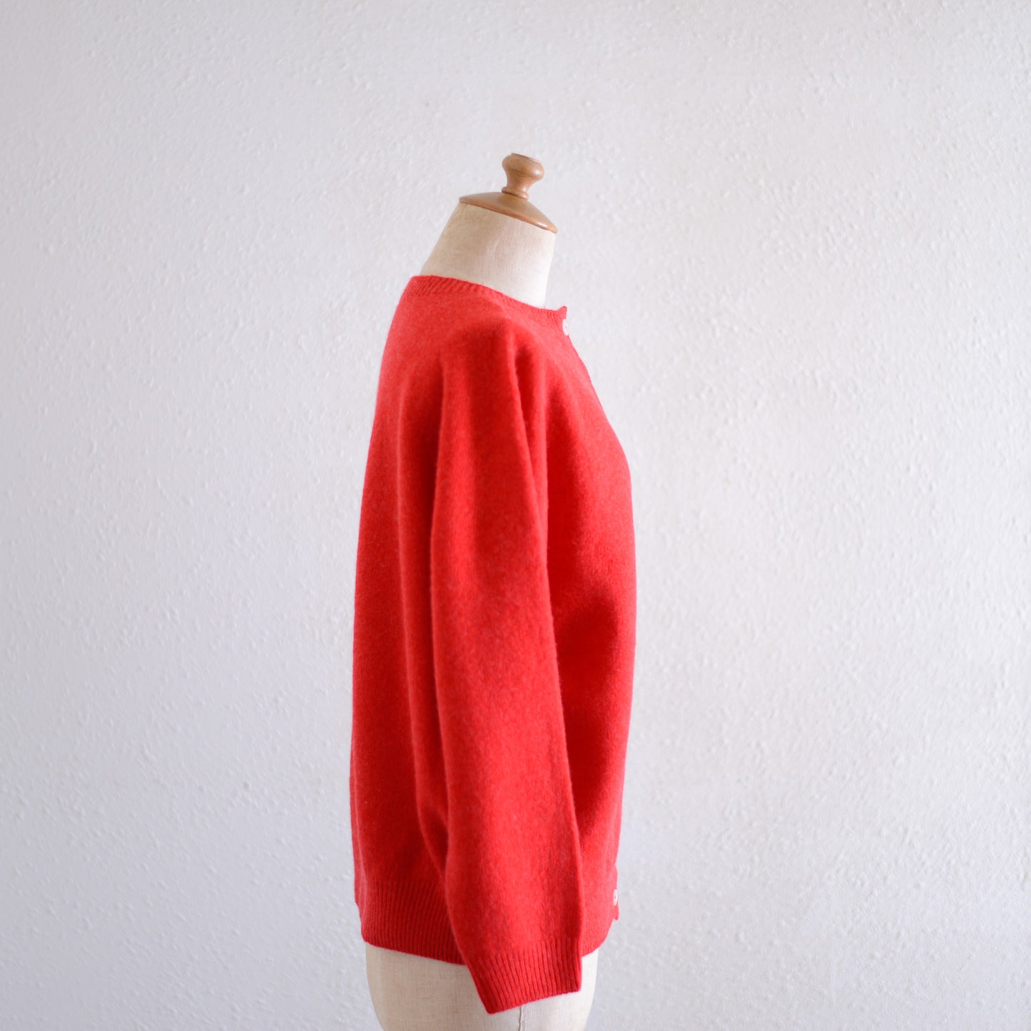 Wool Cashmere 2-Way Cardigan Red
