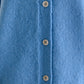 Wool and cashmere two-way cardigan in blue