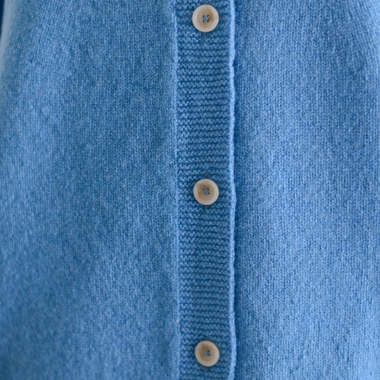 Wool and cashmere two-way cardigan in blue