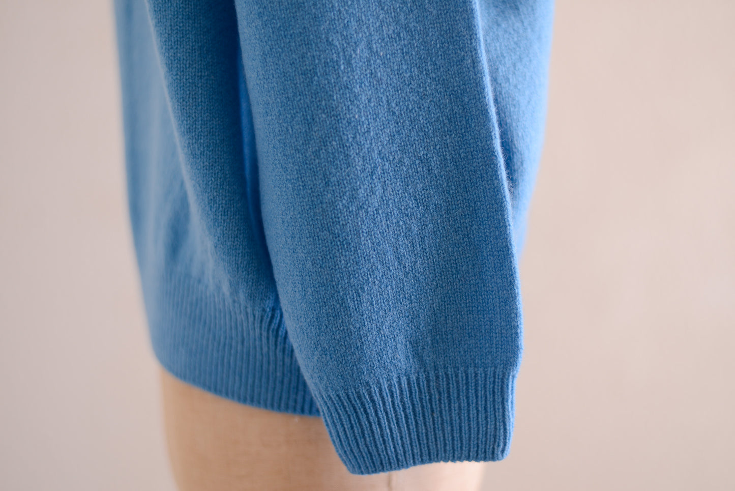 Wool and cashmere two-way cardigan in blue