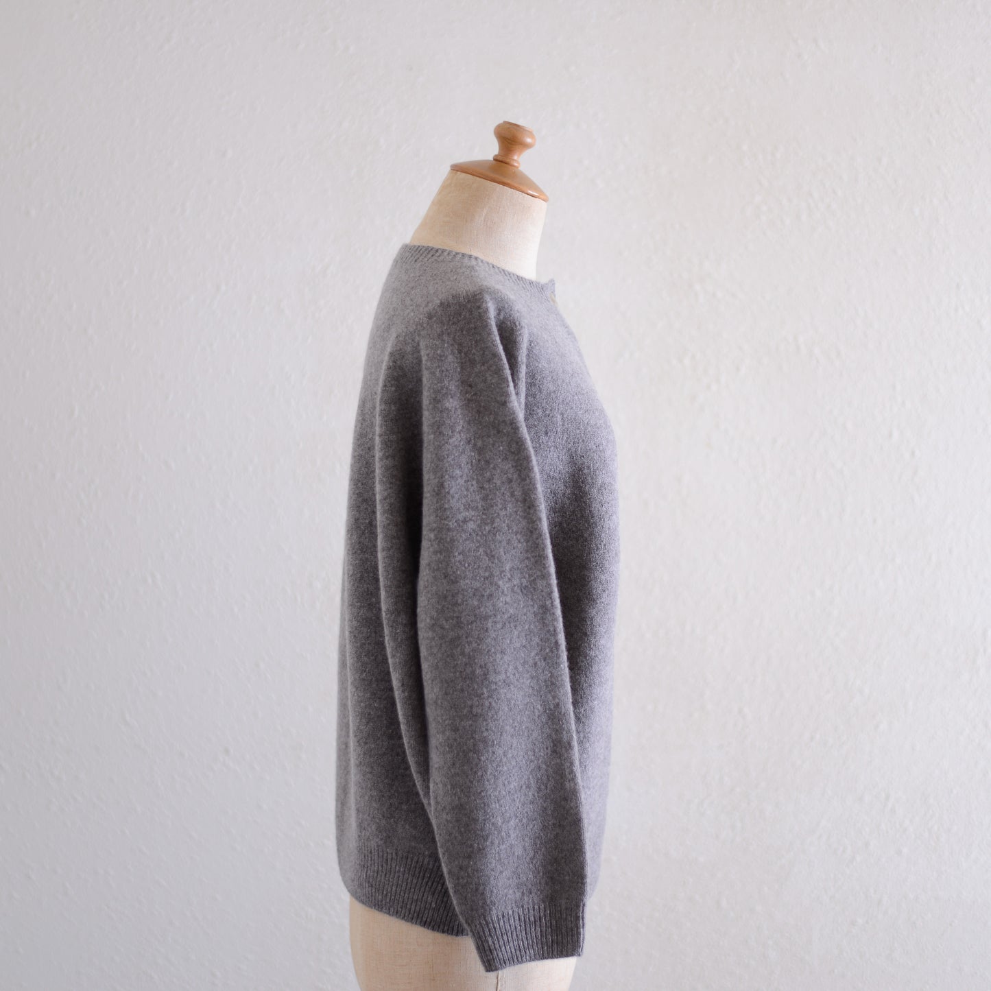 Wool and cashmere two-way cardigan in brown