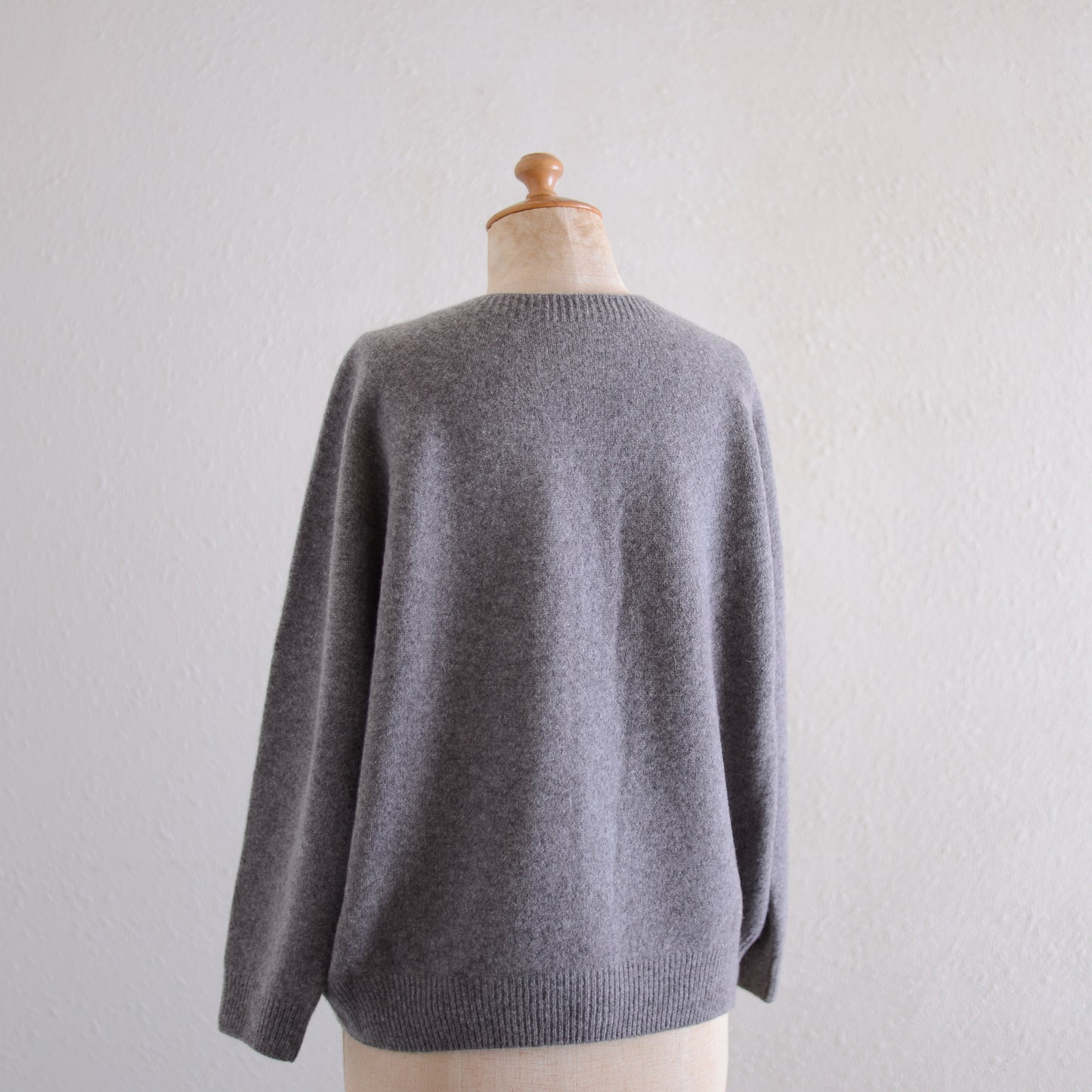 Wool and cashmere two-way cardigan in brown