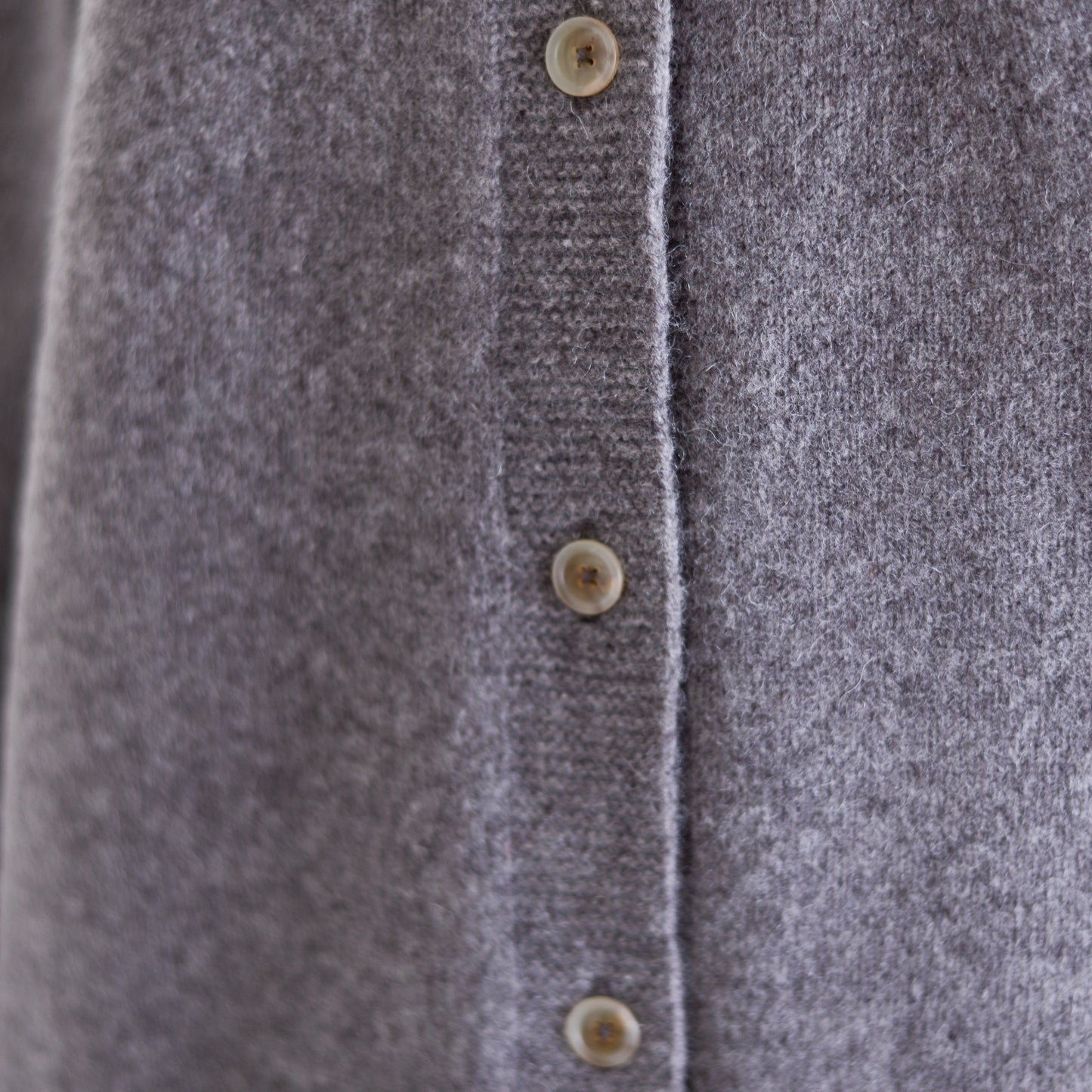 Wool and cashmere two-way cardigan in brown