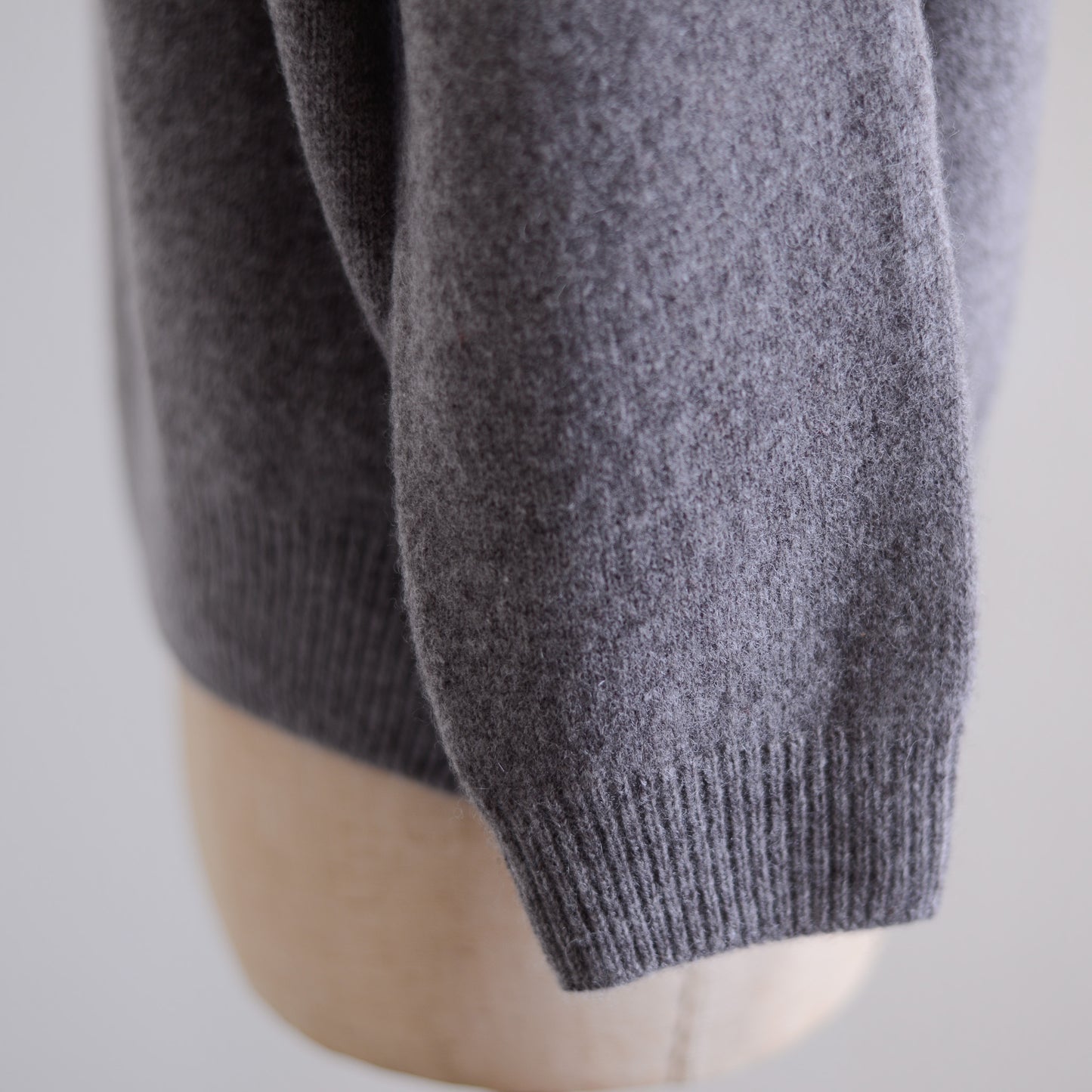 Wool and cashmere two-way cardigan in brown