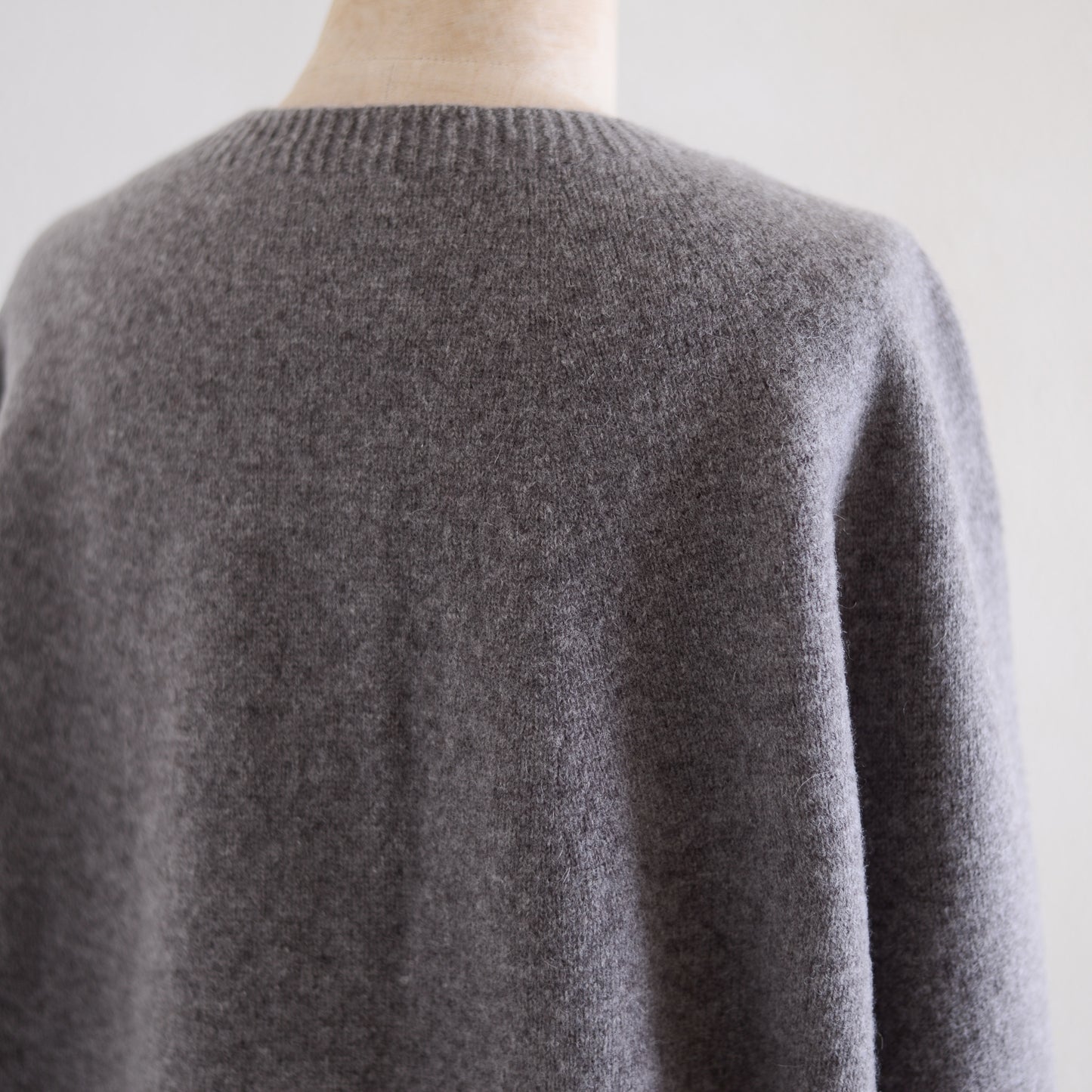 Wool and cashmere two-way cardigan in brown