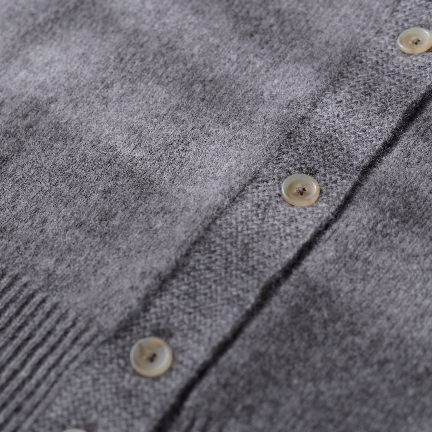 Wool and cashmere two-way cardigan in brown