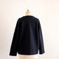 Wool Random Button Jacket Black