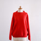 Wool and cashmere high-neck sweater in Red