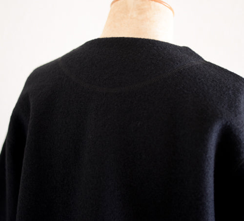 Wool Random Button Jacket Black