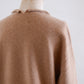 Wool and cashmere high-neck sweater in Camel