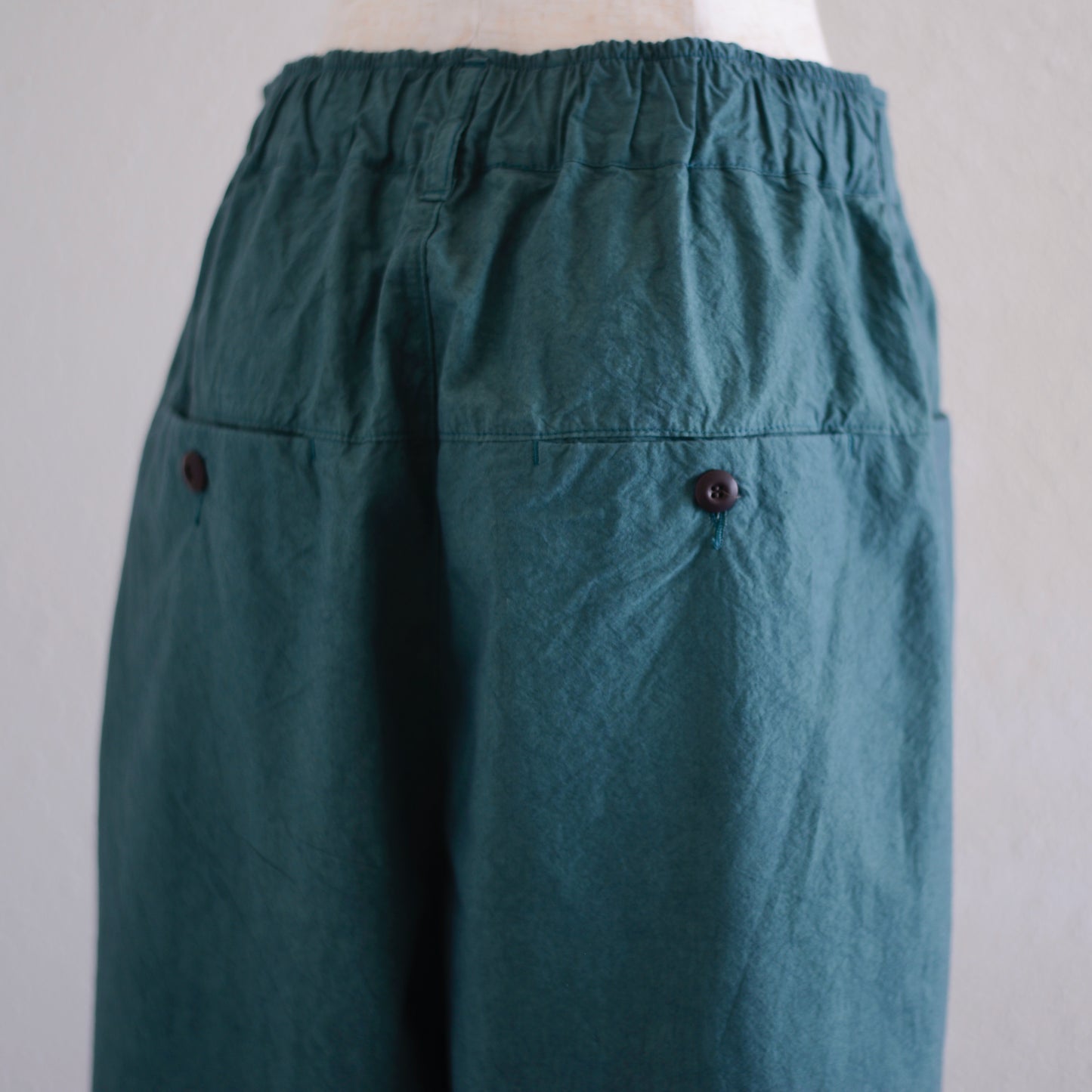 コットンオーバルテーパードパンツ Green