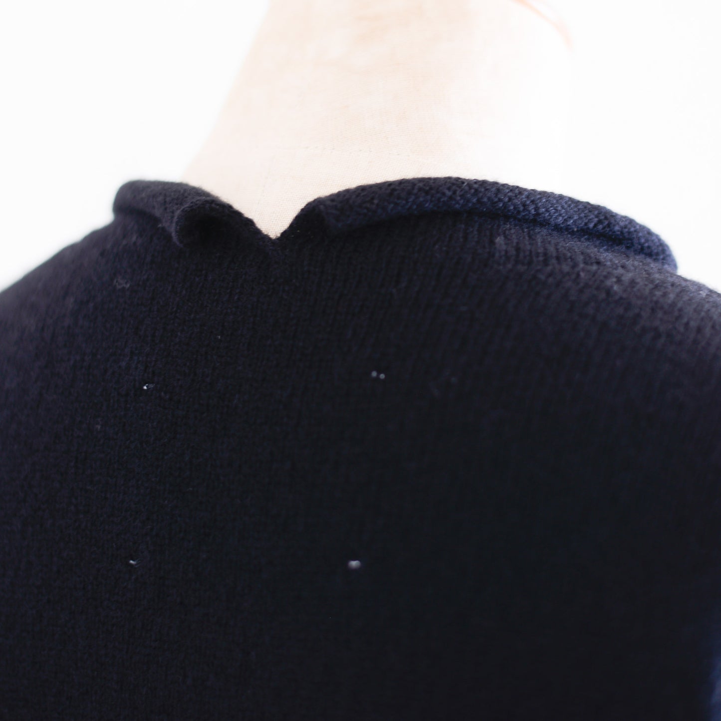 Wool and cashmere high-neck sweater in Black