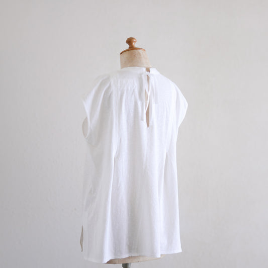 コットンリネンバックリボンプルオーバー Off White