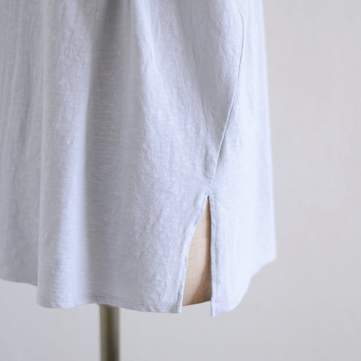 コットンリネンバックリボンプルオーバー Light Gray