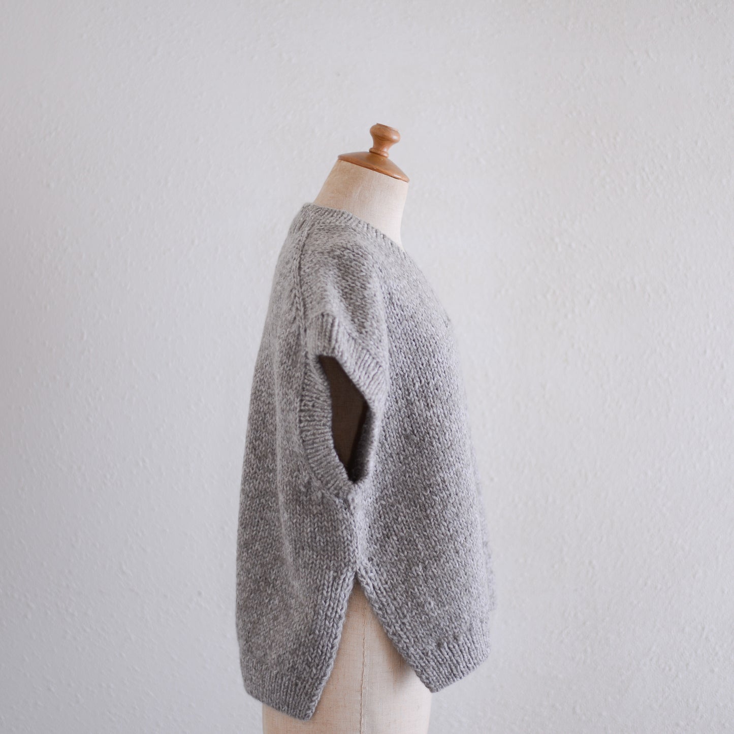 Baby Alpaca Cable Vest Brown