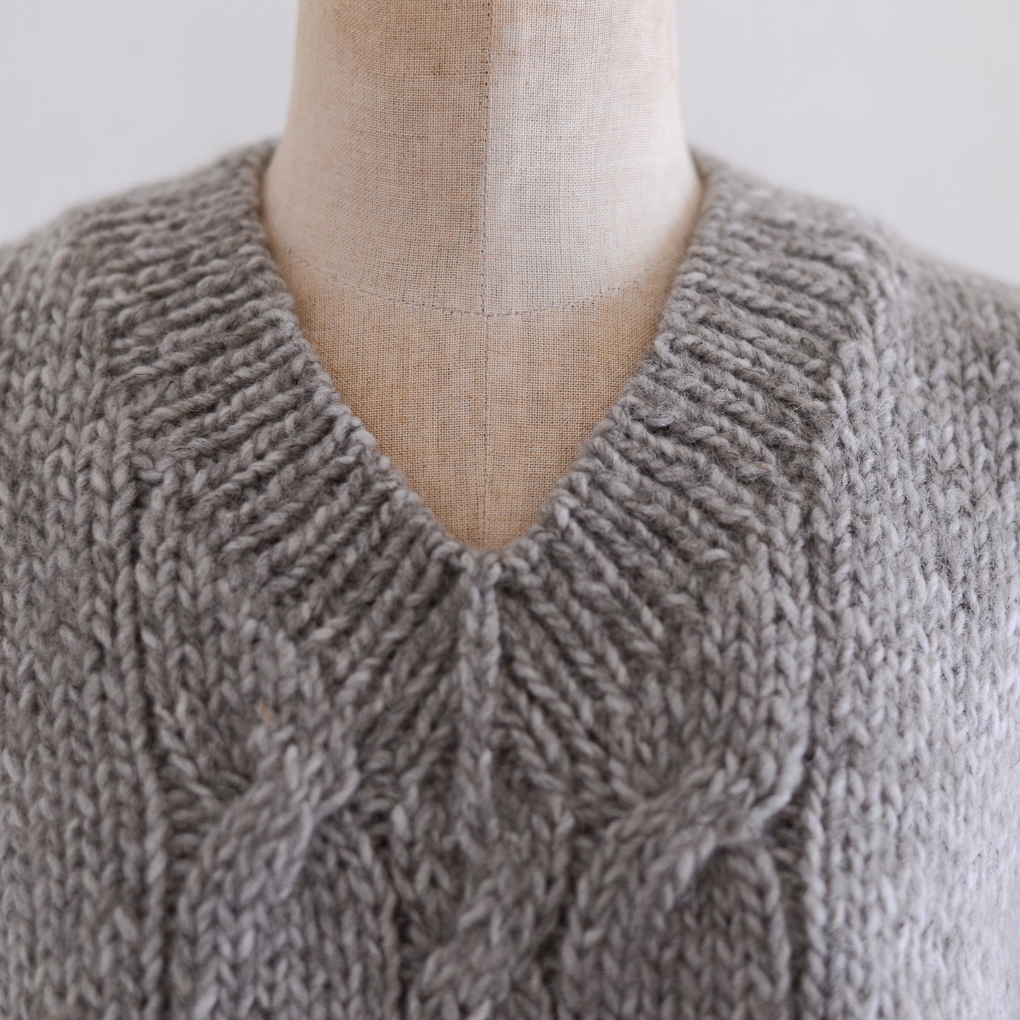 Baby Alpaca Cable Vest Brown