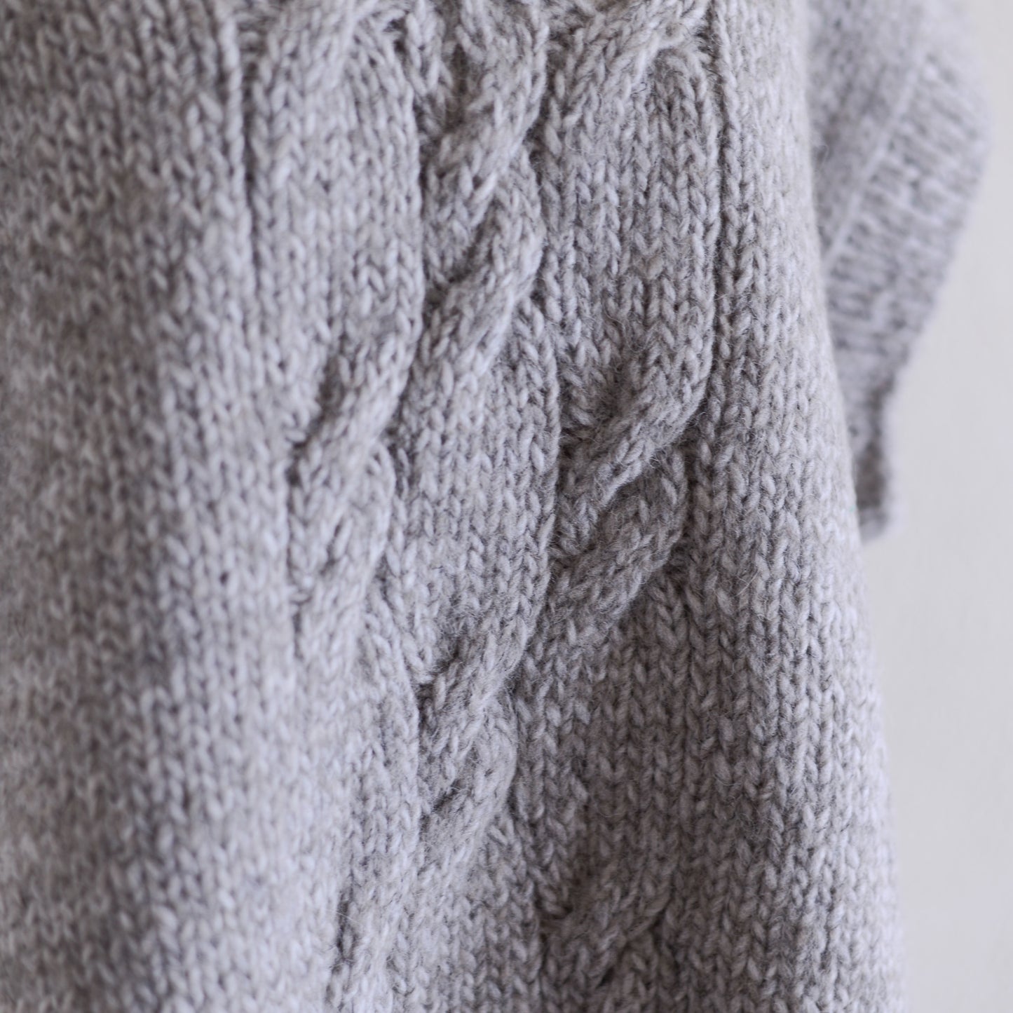 Baby Alpaca Cable Vest Brown