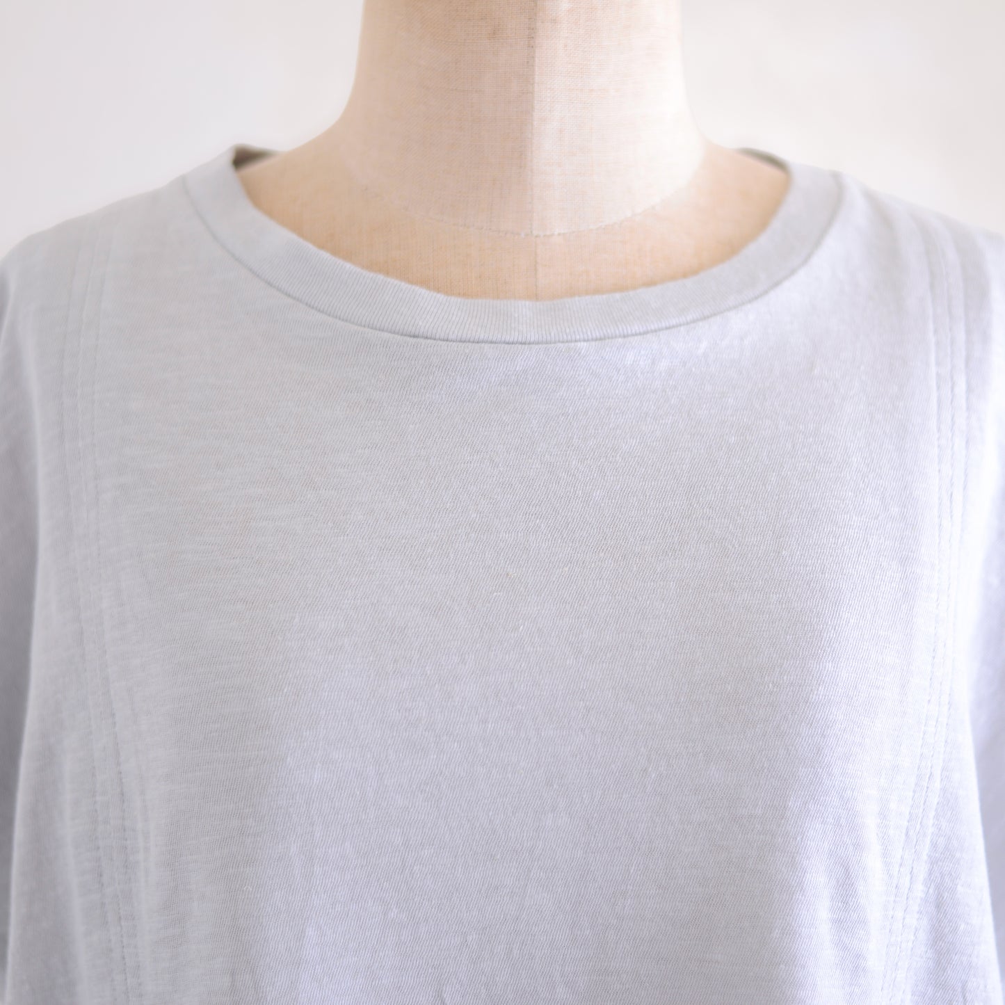 コットンリネンバックリボンプルオーバー Light Gray