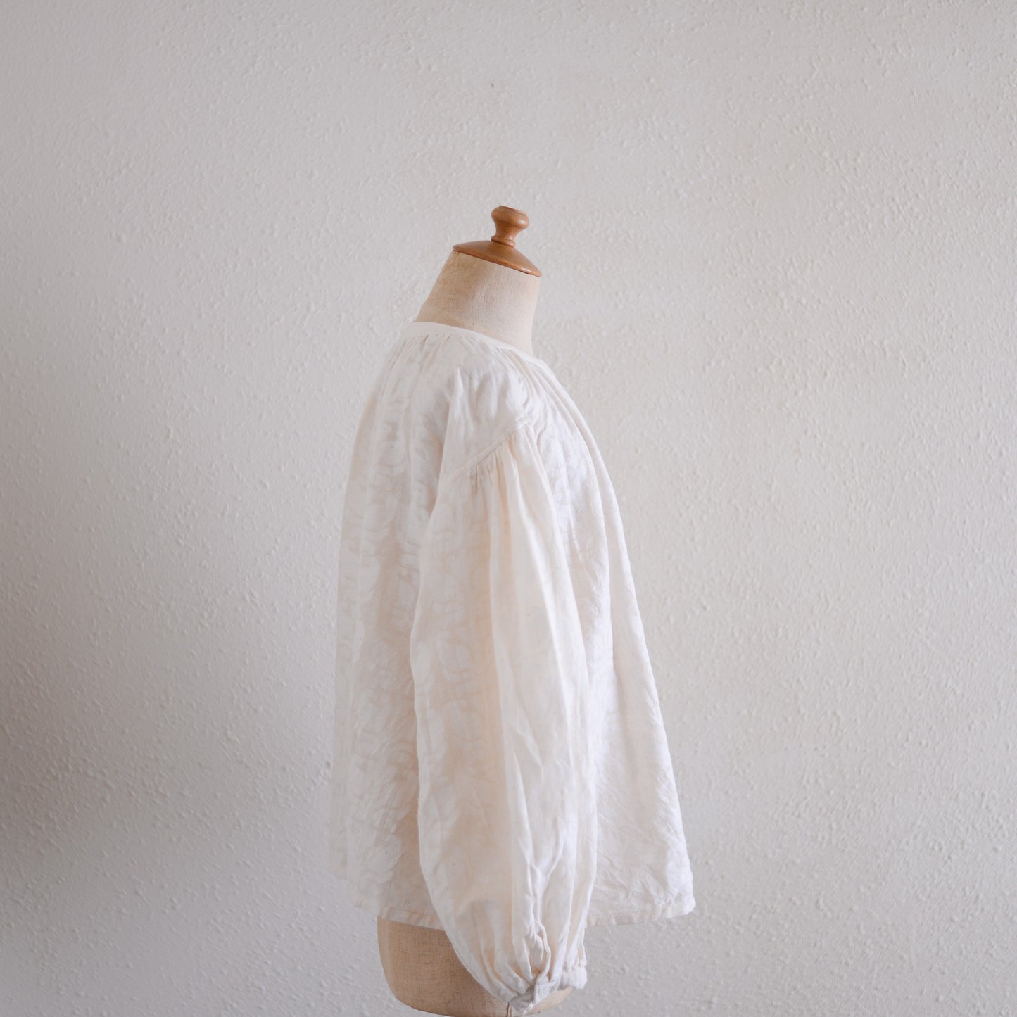 Cotton Jacquard Blouse, Natural