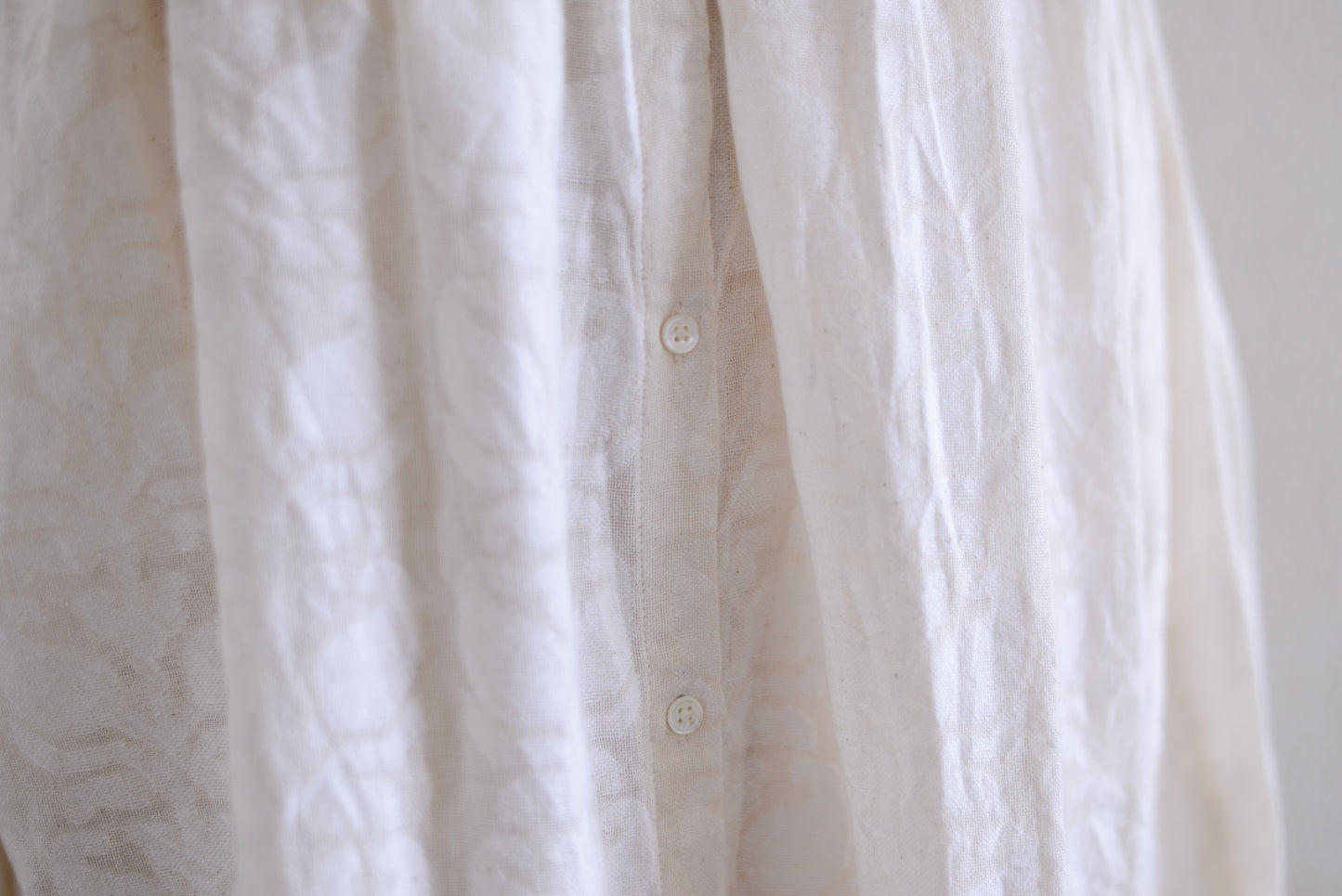 Cotton Jacquard Blouse, Natural