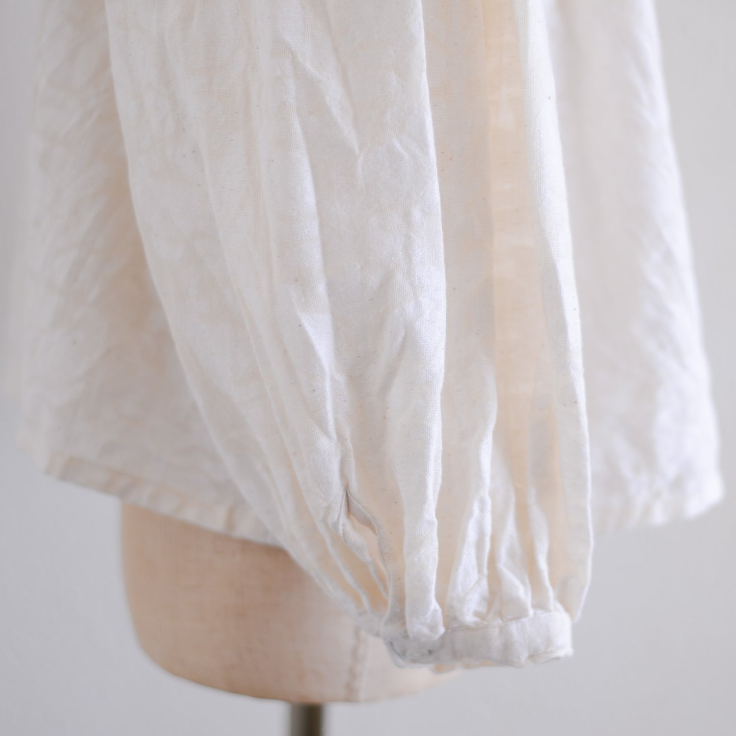 Cotton Jacquard Blouse, Natural