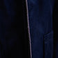 Velvet gathered sleeve short jacket Navy