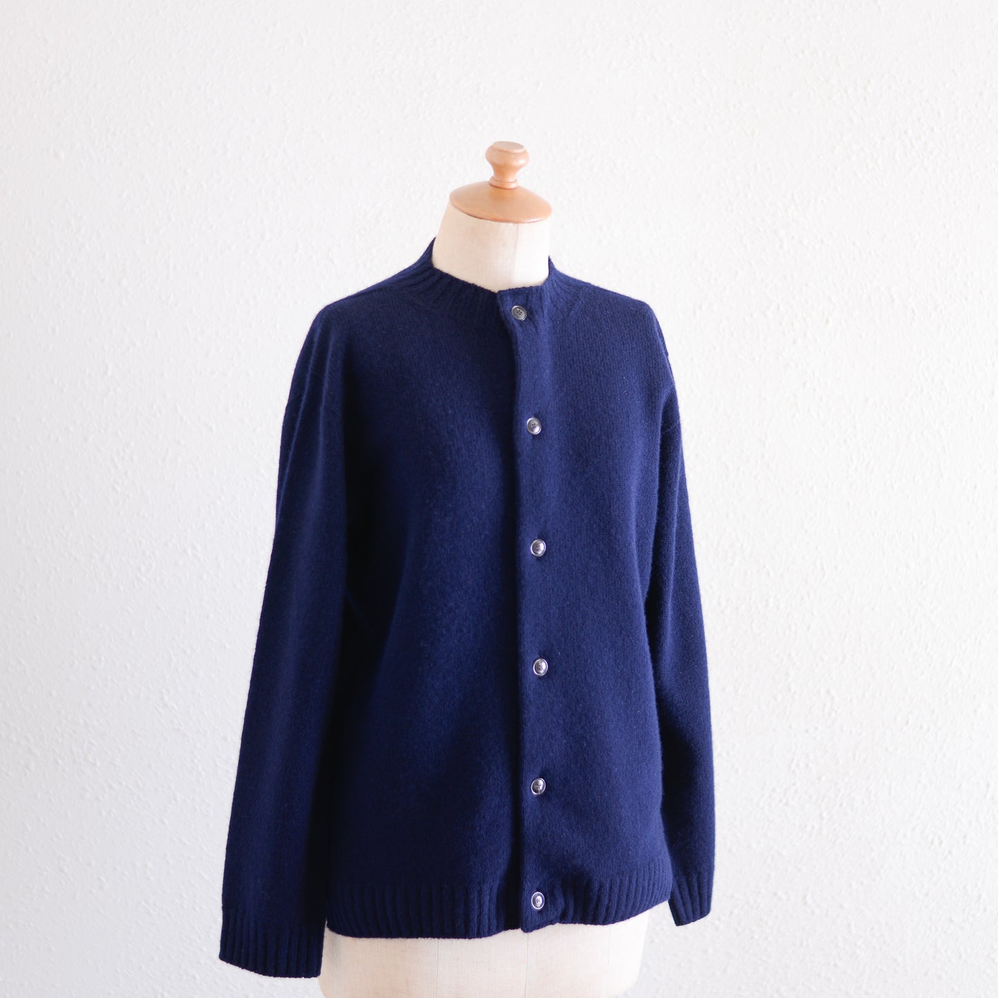 Navy wool cardigan