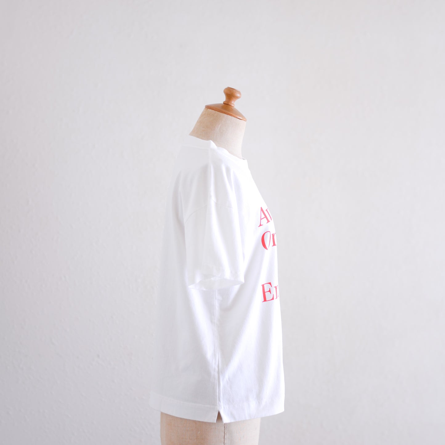 コットンプリントTシャツ Red
