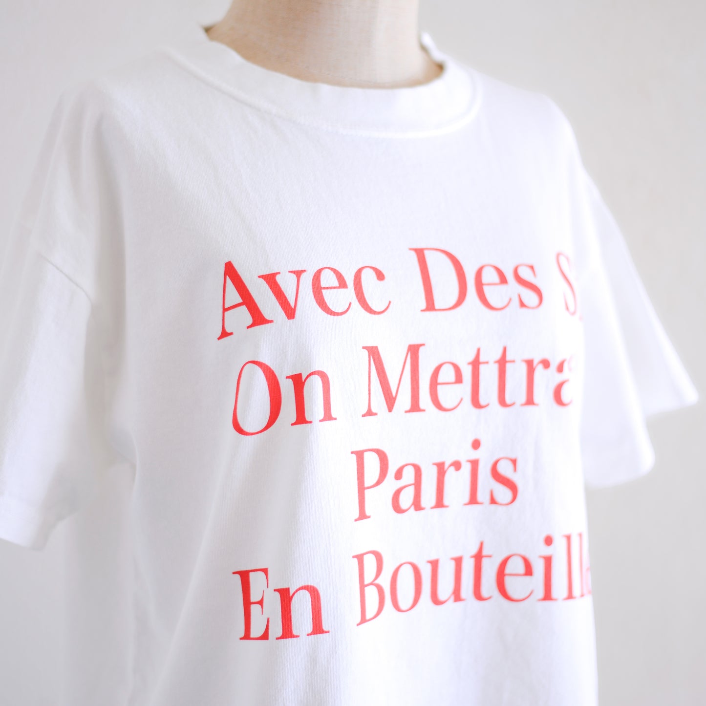 コットンプリントTシャツ Red