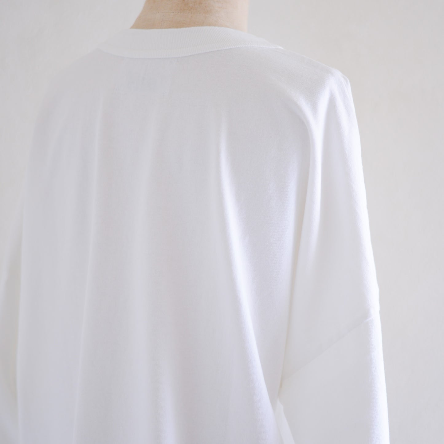 Cotton Drop Shoulder Pocket T-Shirt Off White