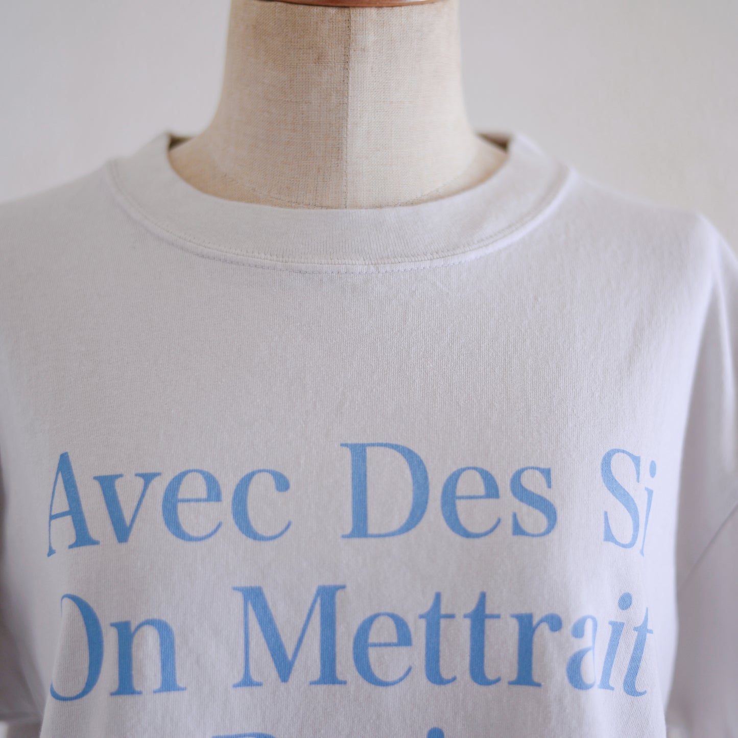コットンプリントTシャツ Blue