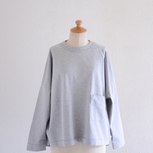 コットンドロップショルダーポケットTシャツ Gray