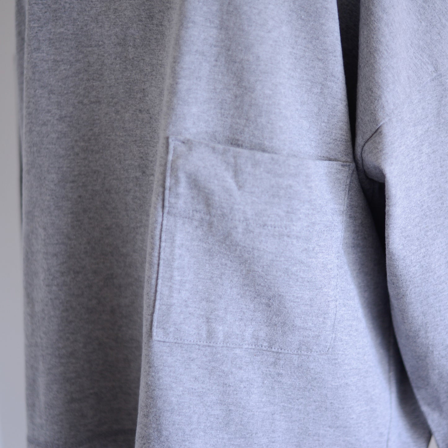 코튼 드롭 숄더 포켓 T셔츠 Gray