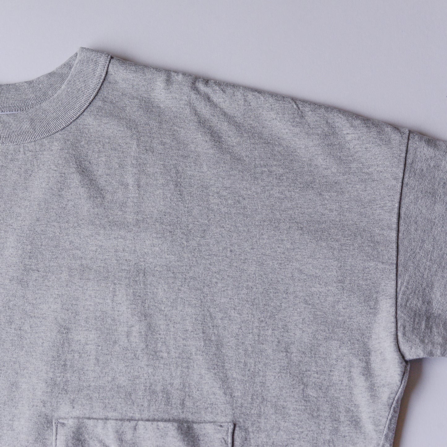 코튼 드롭 숄더 포켓 T셔츠 Gray