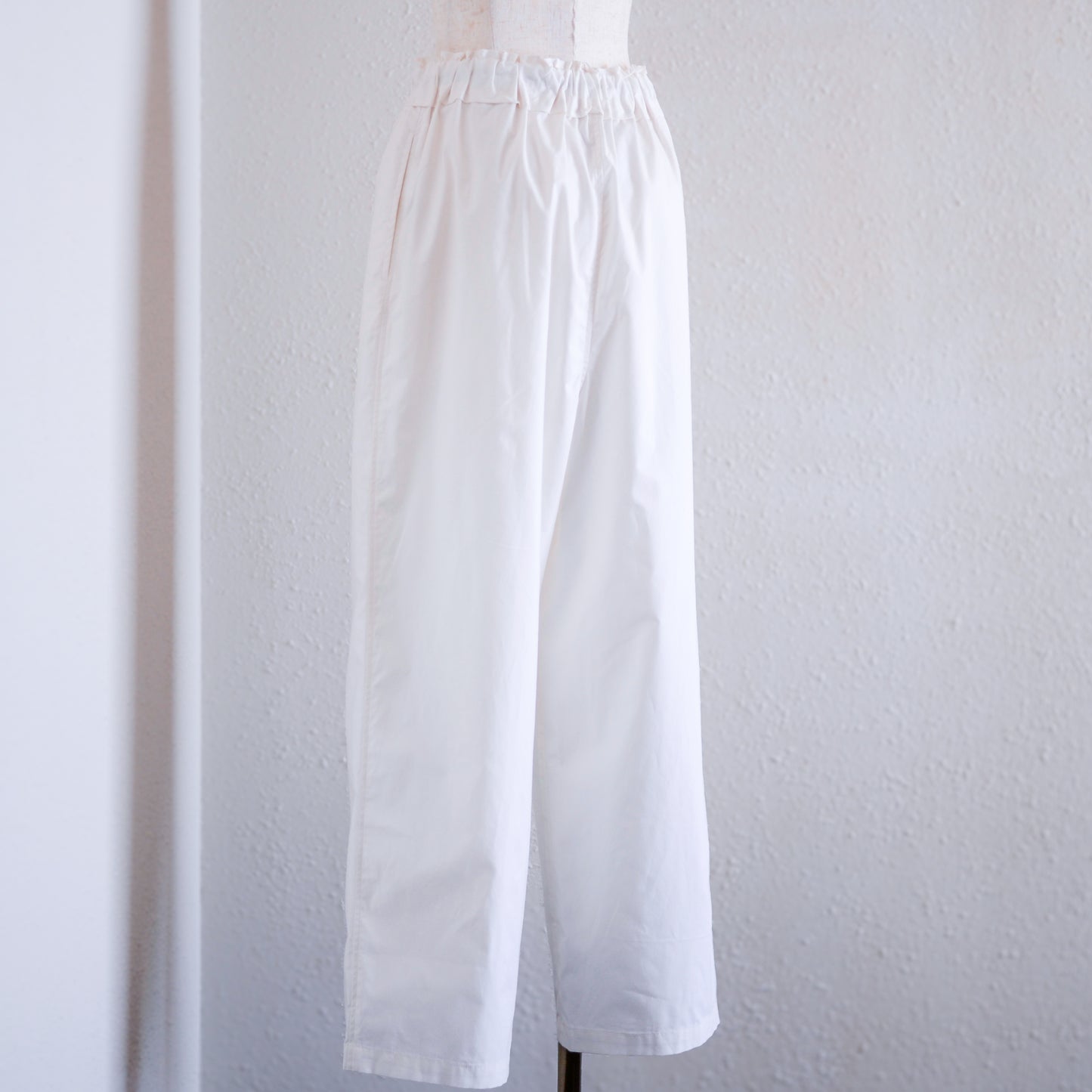 コットンドローコードパンツ White