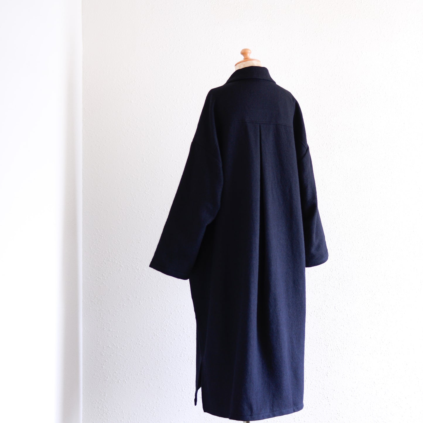 Soft Wool Long Coat Black