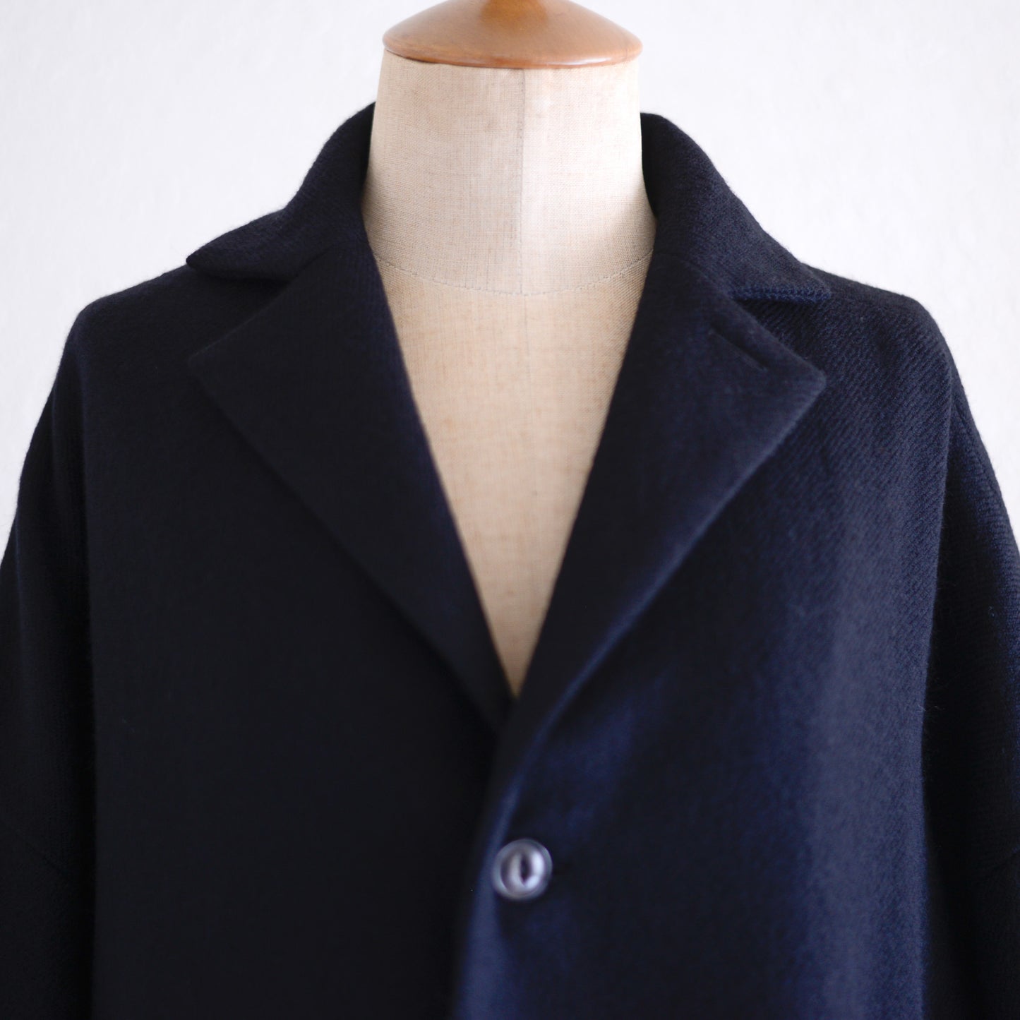 Soft Wool Long Coat Black